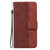 For iPhone 13 Pro Geometric Embossed Leather Phone Case (Brown)