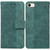 For iPhone SE 2022 / SE 2020 / 8 / 7 Geometric Embossed Leather Phone Case(Green)