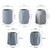 Desktop Simple Cosmetic Pen Storage Student Pen Holder Stationery Box(Wave Point Gray)