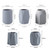 Desktop Simple Cosmetic Pen Storage Student Pen Holder Stationery Box(Vertical Gray)