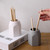 Desktop Simple Cosmetic Pen Storage Student Pen Holder Stationery Box(Vertical Gray)