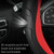 Leather Carbon Fiber Stitching Car Steering Wheel Set, Diameter: 38cm(Black White D Shape)
