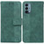 For OnePlus Nord N200 5G Geometric Embossed Leather Phone Case(Green)