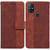 For OnePlus Nord N10 5G Geometric Embossed Leather Phone Case(Brown)