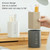 6 PCS Simple Modern Office Desktop Storage Pen Holder(Brick Red)