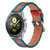 20mm Universal Color Matching Leather Watch Band(Green Red)