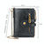 Baellerry  Short Wallet Double Zipper Tri-Fold Wallet For Men(Coffee)