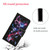 For Samsung Galaxy A02 Colored Drawing Pattern Flip Leather Case(Fluorescent Butterfly)