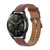 For Samsung Galaxy Watch 46mm Calf Texture Sewing Thread Watch Band(Dark Brown)