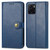 For vivo Y15s Solid Color Leather Buckle Phone Case(Blue)