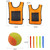 Children Dodgeball Vest For Parent-child Outdoor Games With 5 Balls, Specification: Large + 5 Tails (Green)