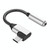 TA14 USB-C / Type-C Male to 3.5mm Audio Female Elbow Earphone Adapter (Silver)