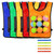 Children Dodgeball Vest For Parent-child Outdoor Games With 5 Balls, Specification: Small + 5 Tails (Blue)