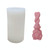 2 PCS 3D Scented Candle Ornament Silicone Mold(Twist Rabbit)