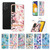For Samsung Galaxy A52 5G / 4G Flowers and Plants Series IMD TPU Phone Case(Orchid Peony)