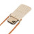 Summer Beach Bag Ladies One Shoulder Mobile Phone Bag Straw Coin Purse, Color: Cream