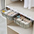 Home Wardrobe Drawer Type Underwear Socks Storage Box Without Partition (Transparent Grey)