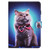 For iPad mini 6 Sewing Pen Slot Leather Tablet Case(Bow Tie Cat)