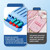 4 in 1 Pencil Eraser Ruler Stationery Box(Transparent Blue Green)