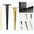 LH-ZT-0001 Cone Round Tube Furniture Support Legs, Style: Oblique Cone Height 30cm(Titanium)