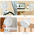 F601 Multifunctional Clip-on Electric Fan with LED Display (Blue)