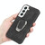 Ring Holder PU Phone Case For Samsung Galaxy S22+ 5G(Black)