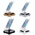 Solar Turntable Mobile Phone Stand Display Stand With Coloful Light(Black)