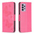 For Samsung Galaxy A33 5G Two Butterflies Embossing Leather Phone Case(Rose Red)