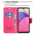 For Samsung Galaxy A33 5G Two Butterflies Embossing Leather Phone Case(Rose Red)
