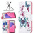 For Samsung Galaxy A33 5G Colored Drawing Leather Phone Case(Peach Blossom Butterfly)
