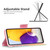 For Samsung Galaxy A73 5G Colored Drawing Pattern Leather Phone Case(Feather)