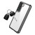 For Samsung Galaxy S22 5G RedPepper Transparent Dot Shockproof Waterproof PC + TPU Phone Case(Black)