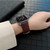 Lychee Genuine Leather Watch Band For Apple Watch Series 9&8&7 41mm / SE 3&SE 2&6&SE&5&4 40mm / 3&2&1 38mm(Sand Pink)