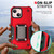 For iPhone 13 mini Ring Holder Non-slip Armor Phone Case (Blue)
