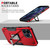 For iPhone 13 Pro Ring Holder Non-slip Armor Phone Case (Red)