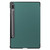 For Samsung Galaxy Tab S8 Three-folding Holder Custer Texture Leather Tablet Case(Green)