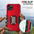 For iPhone 11 Pro Max Ring Holder Non-slip Armor Phone Case (Black)