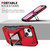 For iPhone 13 mini Ring Holder Non-slip Armor Phone Case (Red)
