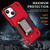 For iPhone 13 mini Ring Holder Non-slip Armor Phone Case (Red)