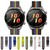 For Huawei Watch 3 Rainbow Silicone Watch Band (Army Green)