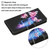 For OPPO A16 Coloured Drawing Pattern Leather Phone Case(Three Fluorescent Butterflies)