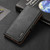 For Motorola Moto E20 / E40 KHAZNEH Side-Magnetic Litchi Genuine Leather RFID Case(Black)