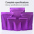 100 PCS/Set Matte Aluminum Foil Snack Stand-up Pouch, Size:18x26+4cm(Purple)