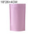 100 PCS/Set Matte Aluminum Foil Snack Stand-up Pouch, Size:18x26+4cm(Pink)