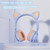 EP08 Cute Cat Ear Child Music Stereo Wired Headset with Mic(Purple)