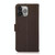 For iPhone 13 Pro Max KHAZNEH Side-Magnetic Litchi Genuine Leather RFID Case (Brown)