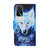 For OPPO A16 Coloured Drawing Pattern Leather Phone Case(Rose Wolf)