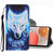 For Samsung Galaxy A42 5G Coloured Drawing Pattern Leather Phone Case(Rose Wolf)