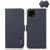 For Sharp Aquos Sense 4 KHAZNEH Side-Magnetic Litchi Genuine Leather RFID Phone Case(Blue)