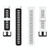 For Huawei Watch GT Runner 22mm Two-color Stripe Silicone Watch Band(White Black)